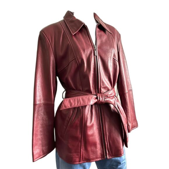 Pelle Studio Wilsons Red Leather Jacket Thinsulate Ultra Size Large EUC - Picture 1 of 14